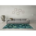 thumbnail image 3 of Ahgly Company Indoor Square Abstract Light Blue Modern Area Rugs, 8' Square, 3 of 4