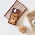 thumbnail image 2 of Phone Case for iPhone 14 Case Cute iPhone Case Teddy Bear Cartoon Phone Case with Keychain Creative iPhone Case Soft Silicone Bumper Shockproof Cover Protective Case for Women Girls, 2 of 14