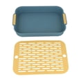 thumbnail image 2 of Small Animal Litter Box Guinea Pig Hamster Toilet with Plastic Grate and Shovel Durable Rabbit Litter Tray for Cages Easy to Clean Potty Trainer for Small Pets Yellow, 2 of 5