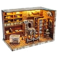 thumbnail image 2 of Dinosaur Institute DIY Hut Hand Assembled Toy Wooden Bookend Small Miniature Scene (need To Assemble It Yourself), 2 of 7