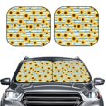 thumbnail image 2 of Yiaed Blue White Striped Sunflower A Print Car Front Windshield Sun Shade,Foldable Anti-UV Car Sunshade for Front Window for Most Vehicles-Large, 2 of 5