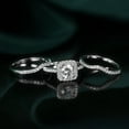 thumbnail image 4 of Three-in-One Halo Wedding Bridal Ring Set for Women,Cubic Zirconia Engagement Eternity Rings,rings for Women,ring Stack,ring Sterling,jewelry for Women, 4 of 8