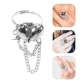 thumbnail image 3 of Anillo abierto ajustable con forma de corazón roto, cadena para el dedo, anillo para mujer, joyería, 3 of 7