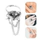 thumbnail image 3 of Anillo abierto ajustable con forma de corazón roto, cadena para el dedo, anillo para mujer, joyería, 3 of 7