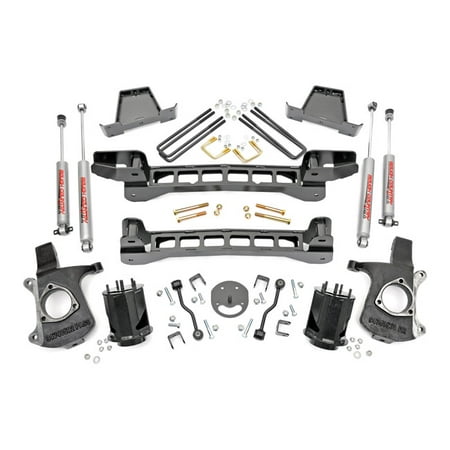 Rough Country - 23420 - 6-inch Suspension Lift Kit w/ Premium N2.0 Shocks for Chevrolet: 99-06 Silverado 1500 2WD; GMC: 99-06 Sierra 1500