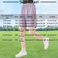 thumbnail image 4 of Jalioing Girls Summer Lounge Shorts Loose Wide Leg Elastic Waist Casual Shorts Quick Dry Knee Length Beach Shorts, 4 of 4