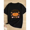 thumbnail image 1 of Women'S Halloween T-Shirt - "Pumpkin Spice everything" Graphic Tee with Cupcake & Pumpkin Design, Casual Round Neck Short Sleeve Top, Halloween Clothing | Playful Graphic Tee | Stretchy, 1 of 6