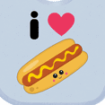 thumbnail image 4 of Inktastic I Love Hot Dogs Boys or Girls Baby Bib, 4 of 4
