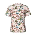 thumbnail image 3 of Naloa Watercolor Floral With Butterflies Men's T-Shirt Sport T-shirt Men's Basic Tee Casual Men's Shirt, Round Neck, Short Sleeves - 3X-Large, 3 of 5
