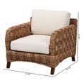 thumbnail image 3 of bali & pari Vevina Mahogany Wood & Seagrass Arm Chair in Dark Brown, 3 of 21