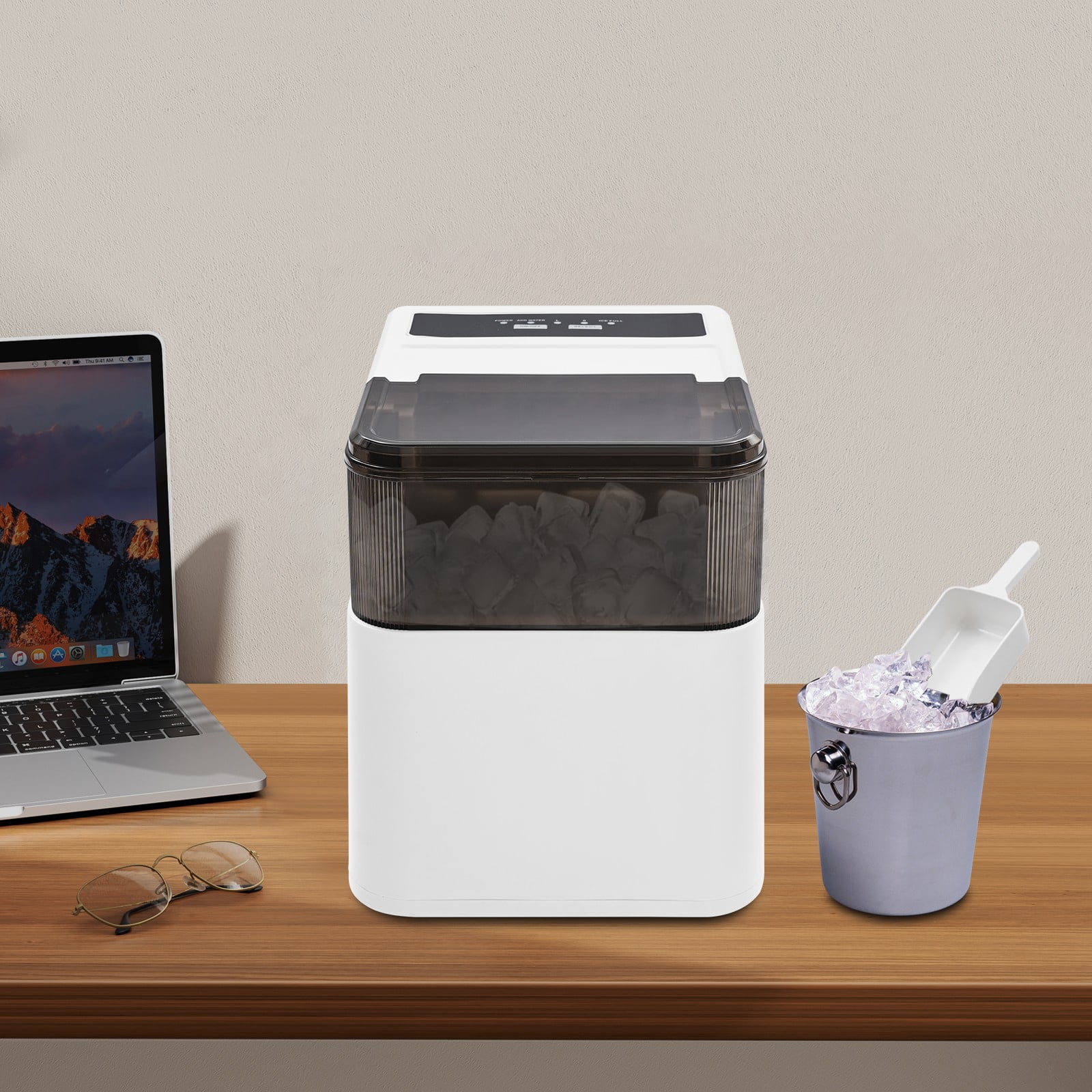 Commercial Countertop Ice Maker Electric Ice Maker for Home Cafes Offices 1.41L