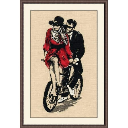 UPC: 4660009928352 | Counted Cross Stitch Kit Romance 985 Needlework Easy Small Red Black By Oven Canvas Cotton Needle People