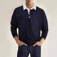 thumbnail image 1 of Blusa y camisa de manga larga con cuello vuelto para hombre, blusa de color liso con botones y solapa, blusa de poliéster para hombre, 1 of 3