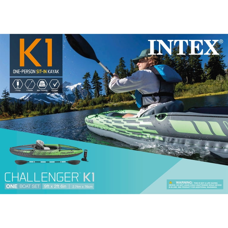 Free Shipping! Intex Inflatable Single Person Kayak with Oars and Free Shipping! Intex Inflatable Single Person Kayak with Oars and
