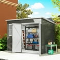 thumbnail image 2 of Outsunny 8.5' x 6' Metal Outdoor Storage Shed with Window, Lockable Doors, 2 of 10