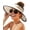 beige with black, variant on Sun Hats for Women Wide Brim Beach Hat Straw Visor Ponytail Summer UV Packable Foldable Beach Vacation Essentials