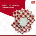 Kitchen Mat Placemats Set of 4 Double Layered Reversible Buffalo Plaid