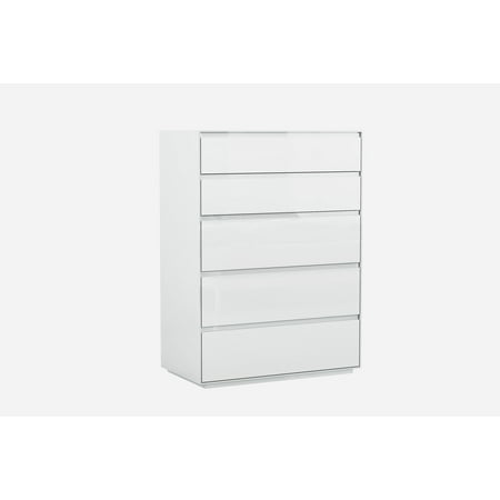 Whiteline Modern Living White Malibu Contemporary High Gloss