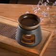 thumbnail image 3 of Tea Warmer with Candle Retro Warmer Stand Portable Tea Set Japanese-Style Tea Heater Warmer for Tea House and Cup, 3 of 8