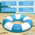 thumbnail image 2 of Sun's Out 36" Inflatable Pool Tubes 2pk, Light Blue Cabana Print for Ages 14+, 2 of 6