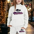 thumbnail image 2 of Toddler Girls Outfit Sets Cuhk Long Sleeve City Place Name Hoodie Top Hoodie Pants Set,2-13Y, 2 of 4