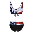 thumbnail image 5 of Womens American Flag Bikini Sets High Waisted Tummy Control Swimsuits Beach Party Two Piece Bathing Suit, 5 of 5