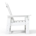 thumbnail image 4 of WestinTrends Malibu Kids Outdoor HDPE Adirondack Plastic Patio Chair, White, 4 of 15