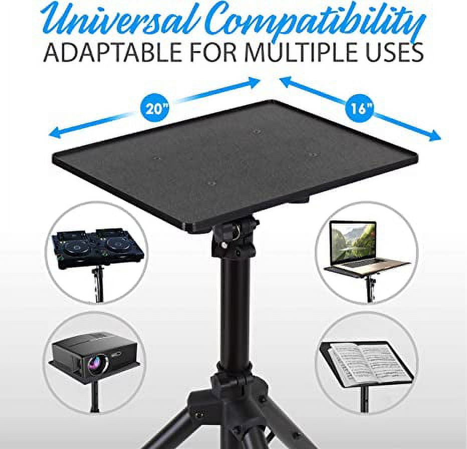Pyle PLPTS4X2 Universal Adjustable Tripod Design DJ Laptop Stand Holder, Pair