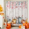 thumbnail image 4 of Shower Curtain 66"W x 72"L Autumn Thanksgiving Pumpkin Rabbit Fabric Shower Curtains Set with Hooks Water Repellent Bathroom Curtains Machine Washable Bathroom Accessories, 4 of 6