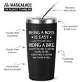 thumbnail image 3 of Funny Boss Mug, Unique Idea Coffee Cup World''s Best Bosses Day Gift for Office Male Female Coworkers Business Owner - 20oz Tumbler, Black, 3 of 6