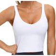 thumbnail image 4 of SMZ Womens' Sports Bra Longline Wirefree Padded with Medium Support Workout Tank Top, 4 of 7