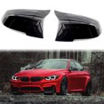 thumbnail image 4 of Rearview Mirror Shells Side Wing Mirror Cover Bright Black Pair Replacement For F32 F30 F31 F33 F36, 4 of 7