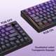 thumbnail image 4 of Teclas Sub PBT de doble disparo, perfil de cereza, 130 teclas, impresión lateral topográfica púrpura, brillo a través de teclas para teclado MX Switch, 4 of 5