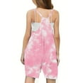 thumbnail image 5 of Odeerbi 5-14 Years Kids Girls Summer Jumpsuit Cute Tie-Dye Camisole Romper Casual Breathable Comfortable Overalls Bib Overall Shorts with Pockets, 5 of 5
