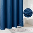 thumbnail image 5 of Yiannan Waterproof Fabric Shower Curtain Liner with 3 Magnets,Machine Washable，Mold Resitant,72x72inch,Navy, 5 of 8