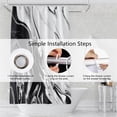 thumbnail image 6 of Abstract Ink Painting Shower Curtain Black and White Modern Stylish Bathtub Shower Curtain for Bathroom Decor Waterproof Texture Washable Fabric Shower Curtain, 36x72 Inch, 6 of 6