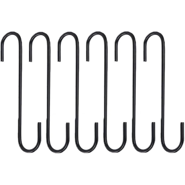 Ganchos en forma de S para colgar artículos, ganchos en forma de S de acero resistente y resistente a la oxidación, solución de almacenamiento elegante y bien hecha para usos en interiores y