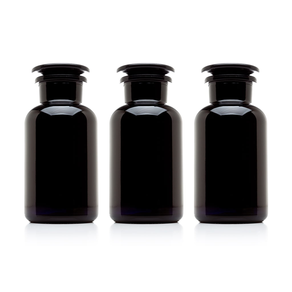 Infinity Jars 500 ml (17 fl oz) Black Ultraviolet All Glass Refillable