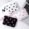 thumbnail image 2 of Bow Makeup Bag, Small Makeup Pouch Coin Purse Storage, Cute Puffy Cosmetic Pouch Toiletry Bag For Women, 2 of 7