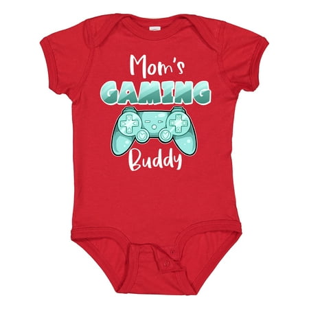 

Inktastic Mom s Gaming Buddy- Aqua Controller Gift Baby Boy or Baby Girl Bodysuit