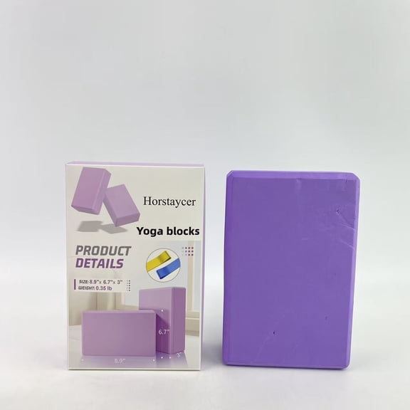 Horstaycer Yoga blocks,Yoga Blocks, EVA Foam Yoga Block Supportive Latex-Free, Non-Slip Exercise Blocks, Yoga Accessories for Pilates, Meditation, Balance, Stretching and Deep Poses
