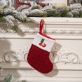 thumbnail image 2 of Christmas Decorations-Mini Stockings with Initials Christmas Stockings with 26 Letters Christmas Decorations Red Knitted Letters Embroidered Christmas Stockings, 2 of 4