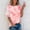 Red #1, variant on Women Clothing Women's Short Sleeve Round Neck Casual Tops Fashion Printed T-Shirt Blouse, Sizes S-5XL