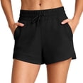 thumbnail image 3 of Running Shorts for Women Ihhxva High Waisted Elastic Waist Stretch Yoga Solid Color Adjustable Gym with Pockets Athletic Workout S-3XL, 3 of 9