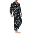 thumbnail image 2 of KLL Daisies Flowers Sleepwear Mens Flannel Pajamas,Long Cotton Pj Set, 2 of 7