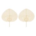 thumbnail image 1 of Handheld Leaf Braided Fan, 2 Pcs Solid Handmade Retro Style Cool Leaf Fan  For Decoration, 1 of 8