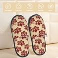 thumbnail image 2 of Bixox Men's Women's Thanksgiving Sketch Turkey Patterned Plush House Slippers, Memory Foam Slippers, Indoor and Outdoor Warm Plush Bedroom Shoes, Soft Flat Sole, Comfortable and Non-slip, 2 of 5