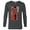 Charcoal Heather, variant on Marvel Black Panther: Wakanda Forever Riri Ironheart Mark 1 - Long Sleeve T-Shirt for Men - Customized-White