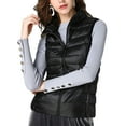 thumbnail image 1 of Innerwin Down Vests Sleeveless Ladies Waistcoat Work Stand Collar Lightweight Puffer Vest Black M, 1 of 2