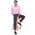 thumbnail image 3 of Next Heritage Button Down Shirts for Men Regular Semi Slim Fit Shirt Casual Shirt Formal Shirt for Men Solid Plain Cotton Long Sleeve Shirts (Pink, L), 3 of 11